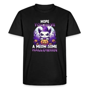 Costume de chat d'Halloween pour cadeau - T-shirt Premium bio Homme - noir - Devant - Nico (187cm)