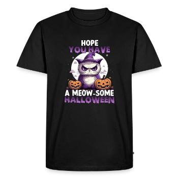 Grumpy Katzen Costume d'Halloween chats - T-shirt Premium bio Homme - noir - Devant - Nico (187cm)