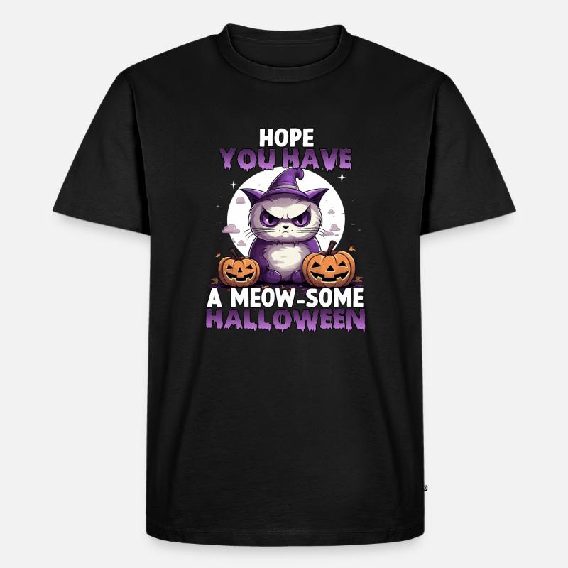 Grumpy Katzen Costume d'Halloween chats - T-shirt Premium bio Homme - noir