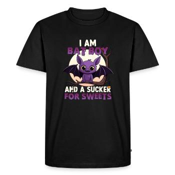 Kawaii Halloween Bat Costume Bat Boy Halloween - Men's Premium Organic T-Shirt - black - Front - Nico (187cm)