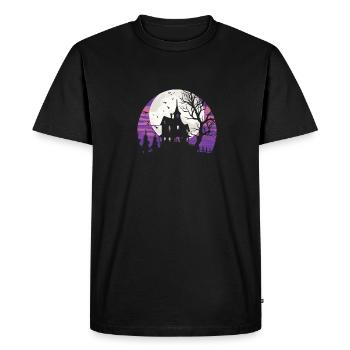 Costume de fête d'Halloween Maison hantée Temps - T-shirt Premium bio Homme - noir - Devant - Nico (187cm)