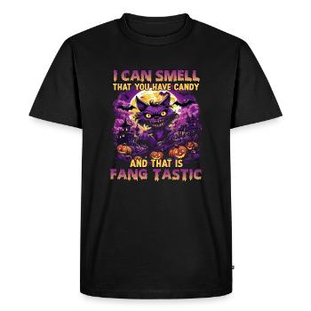 Halloween Loup-garou T comme costume d'Halloween - T-shirt Premium bio Homme - noir - Devant - Nico (187cm)