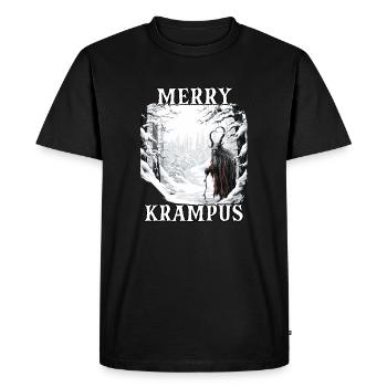 Krampus T | Krampus Costume | Scary Santa Claus - Men's Premium Organic T-Shirt - black - Front - Nico (187cm)