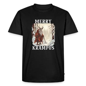 Krampus T Creepy Santa Claus Kramperl Krampus Mask - Men's Premium Organic T-Shirt - black - Front - Nico (187cm)