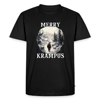 Merry Krampus Kramperl | Costume de Père Noël - T-shirt Premium bio Homme - noir - Devant - Nico (187cm)
