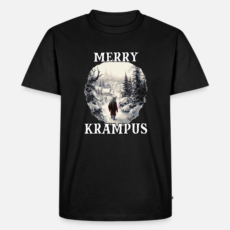Buon Krampus Kramperl | Costume da Krampus Babbo - Maglietta ecologica premium da uomo - nero