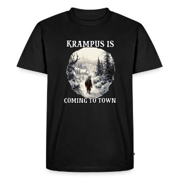 Krampus T | Costume de Krampus | Père Noël - T-shirt Premium bio Homme - noir - Devant - Nico (187cm)