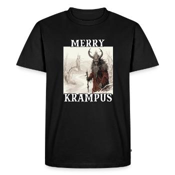 Merry Krampus | Kramperl | Krampus costume Santa - Men's Premium Organic T-Shirt - black - Front - Nico (187cm)