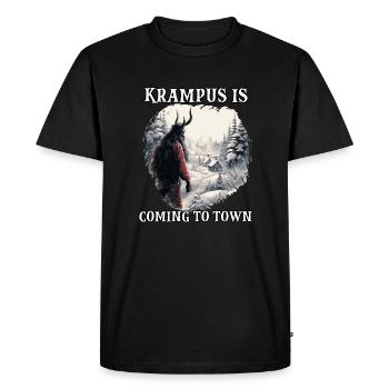 Krampus mask | Krampus costume | Germanic - Men's Premium Organic T-Shirt - black - Front - Nico (187cm)