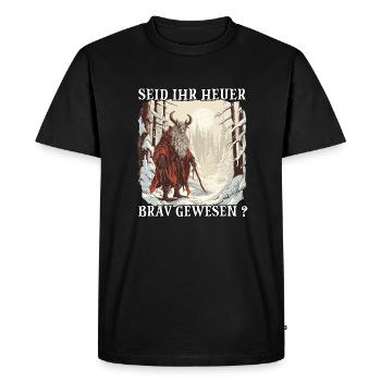 The Krampus Comes | Kramperl | Krampus Costume - Men's Premium Organic T-Shirt - black - Front - Nico (187cm)