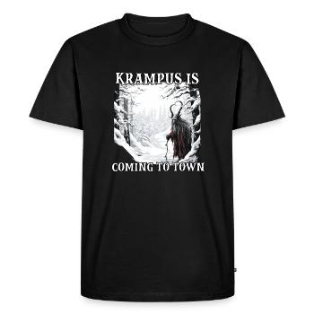 Krampus mask Krampus costume Kramperl Evil Santa - Men's Premium Organic T-Shirt - black - Front - Nico (187cm)