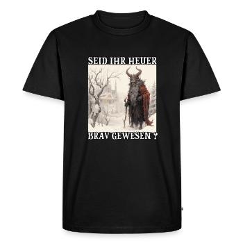 Krampus T Père Noël démoniaque Kramperl Masque de - T-shirt Premium bio Homme - noir - Devant - Nico (187cm)