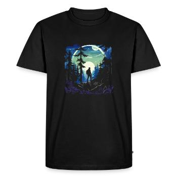 Amoureux de la nature Randonnée T pour Hiking - T-shirt Premium bio Homme - noir - Devant - Nico (187cm)