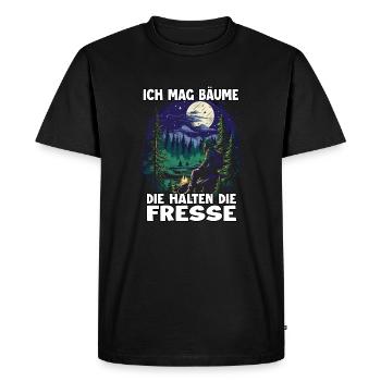 Hiking T Trekking Outfit Hiking Motif - Men's Premium Organic T-Shirt - black - Front - Nico (187cm)