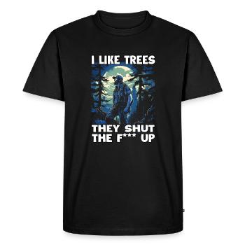 Amoureux de la forêt et fans de trekking T pour - T-shirt Premium bio Homme - noir - Devant - Nico (187cm)