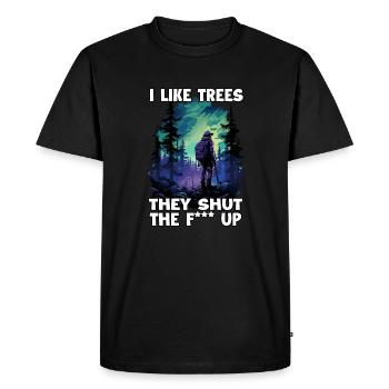 Amoureux de la forêt et fans de trekking T pour - T-shirt Premium bio Homme - noir - Devant - Nico (187cm)