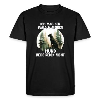 Tenue amusante de propriétaire de chien pour les - T-shirt Premium bio Homme - noir - Devant - Nico (187cm)