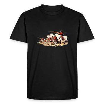 Tuniques rouges Infanterie de ligne du 18e siècle - T-shirt Premium bio Homme - noir - Devant - Nico (187cm)