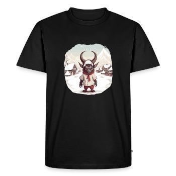 Masque de Krampus | Costume de Krampus - T-shirt Premium bio Homme - noir - Devant - Nico (187cm)