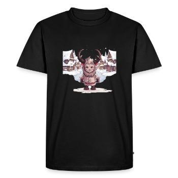 Kawaii Krampus Perchten mask Krampus T-Shirt - Men's Premium Organic T-Shirt - black - Front - Nico (187cm)