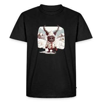 Krampus mask | Krampus costume | Germanic - Men's Premium Organic T-Shirt - black - Front - Nico (187cm)