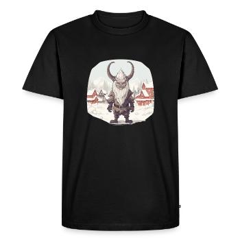 Krampus mask costume Kramperl evil Santa Claus - Men's Premium Organic T-Shirt - black - Front - Nico (187cm)