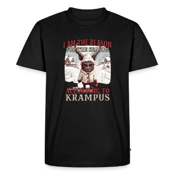 Krampus mask | Krampus costume | Germanic - Men's Premium Organic T-Shirt - black - Front - Nico (187cm)