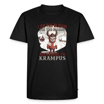 Merry Krampus | Kramperl | Krampus Santa Claus - Men's Premium Organic T-Shirt - black - Front - Nico (187cm)