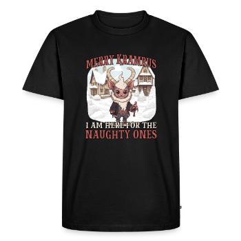 Krampus T | Krampus costume | Bad Santa Claus - Men's Premium Organic T-Shirt - black - Front - Nico (187cm)