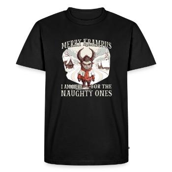 Krampus T | Krampus costume | Bad Santa Claus - Men's Premium Organic T-Shirt - black - Front - Nico (187cm)