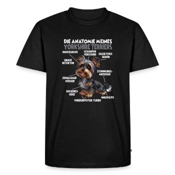 Drôle Yorkshire Terrier Propriétaire de chien T Terrier - T-shirt Premium bio Homme - noir - Devant - Nico (187cm)
