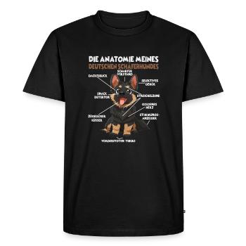 Berger Allemand Propriétaire T Dog Walk Dogs - T-shirt Premium bio Homme - noir - Devant - Nico (187cm)
