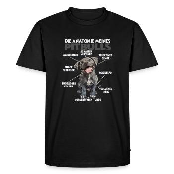Drôle Pitbull Chien Propriétaire T Pitbull Walk - T-shirt Premium bio Homme - noir - Devant - Nico (187cm)