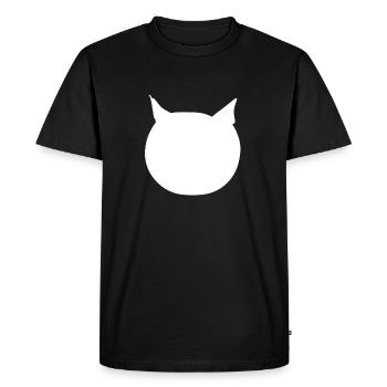 Dessin animé d’icône d’animal de tête de chat - T-shirt Premium bio Homme - noir - Devant - Nico (187cm)