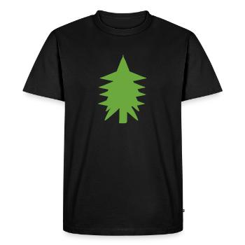 Fir tree tree natural - Men's Premium Organic T-Shirt - black - Front - Nico (187cm)