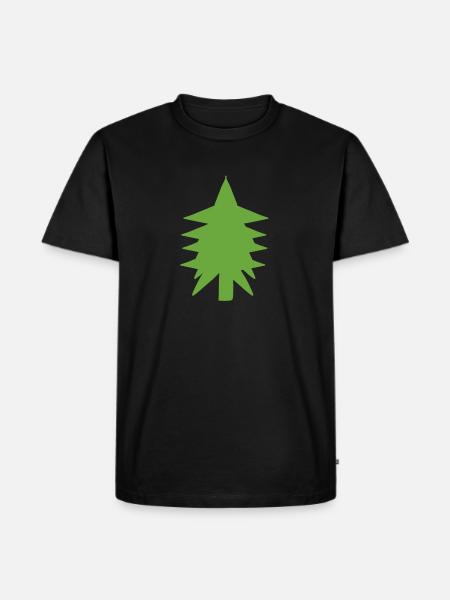 Fir tree tree natural - Men's Premium Organic T-Shirt - black