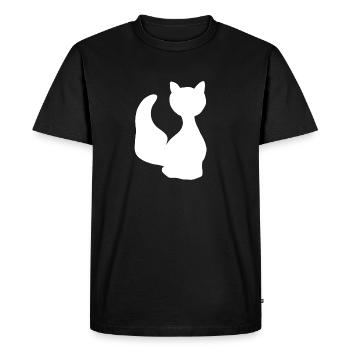 Chat Animal Icône Animal Animal Pet - T-shirt Premium bio Homme - noir - Devant - Nico (187cm)