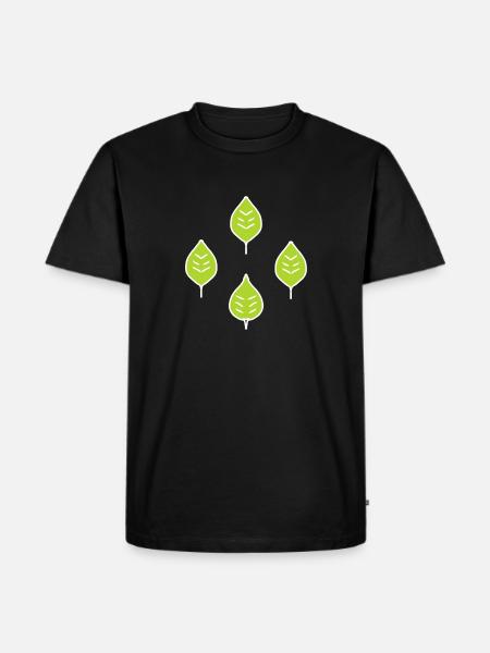 quatre feuilles vertes naturelles - T-shirt Premium bio Homme - noir