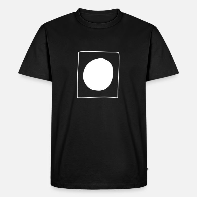 Circle Square Symbol Shape - Men's Premium Organic T-Shirt - black