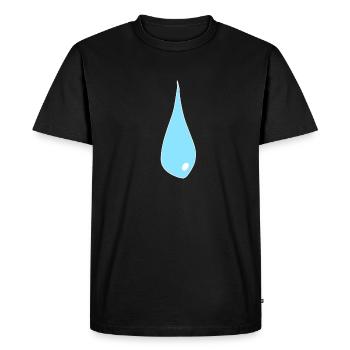 tear water sad - Men's Premium Organic T-Shirt - black - Front - Nico (187cm)