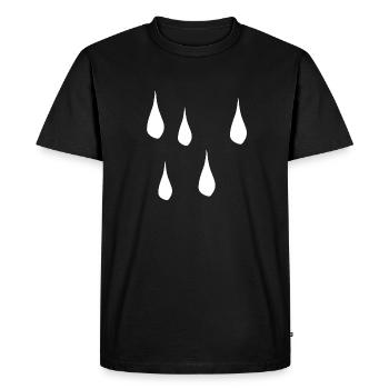 tear water sad rain tears - Men's Premium Organic T-Shirt - black - Front - Nico (187cm)