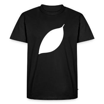 Feuille Symbole Forme Nature - T-shirt Premium bio Homme - noir - Devant - Nico (187cm)