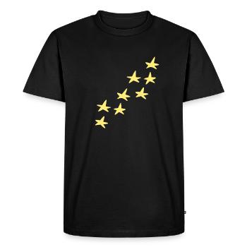 Motif d’étoile Forme de symbole d’étoile jaune - T-shirt Premium bio Homme - noir - Devant - Nico (187cm)