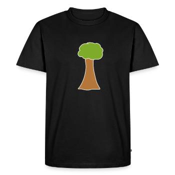 tree symbol nature green - Men's Premium Organic T-Shirt - black - Front - Nico (187cm)