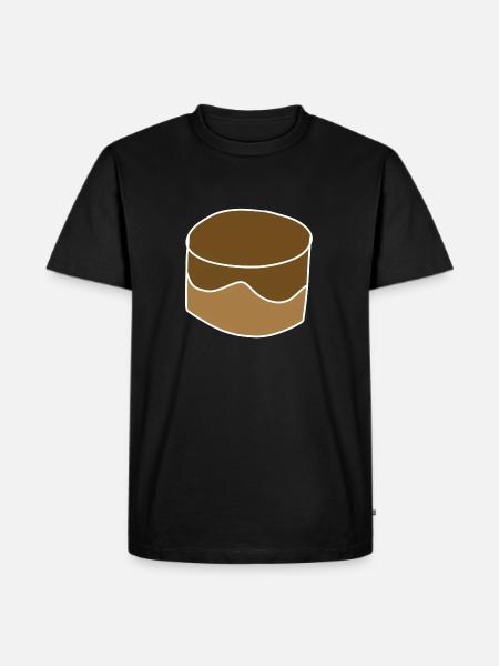 gâteau symbole chocolat gâteau alimentaire - T-shirt Premium bio Homme - noir