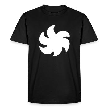 Plant Shape Symbol Symbol Flower - Men's Premium Organic T-Shirt - black - Front - Nico (187cm)