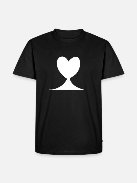 Heart love symbol shape - Men's Premium Organic T-Shirt - black