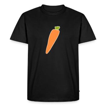 Carrot Symbol Food Orange - Men's Premium Organic T-Shirt - black - Front - Nico (187cm)