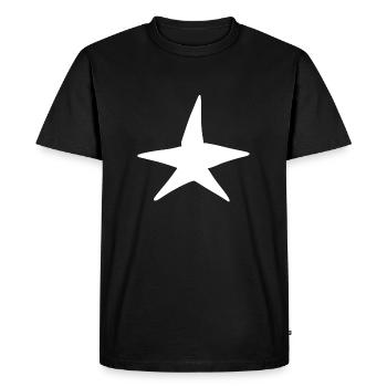 Symbole Étoile Forme Nuit - T-shirt Premium bio Homme - noir - Devant - Nico (187cm)