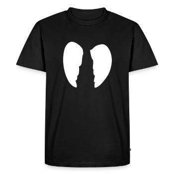 Ailes Ange Symbole Forme - T-shirt Premium bio Homme - noir - Devant - Nico (187cm)